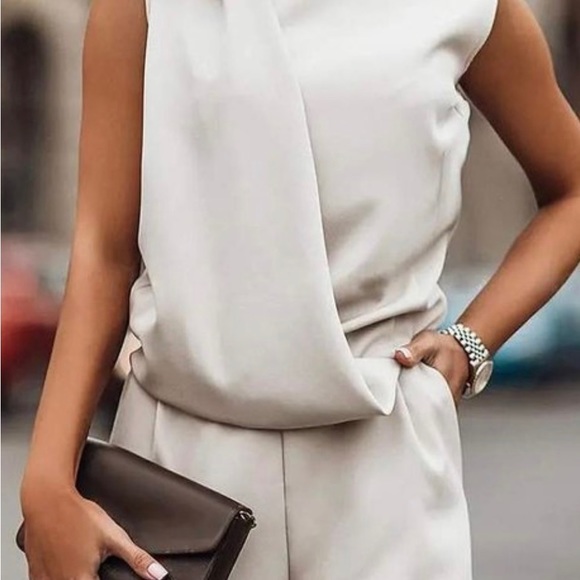 137-Cream Jumpsuit - Picture 2 of 6